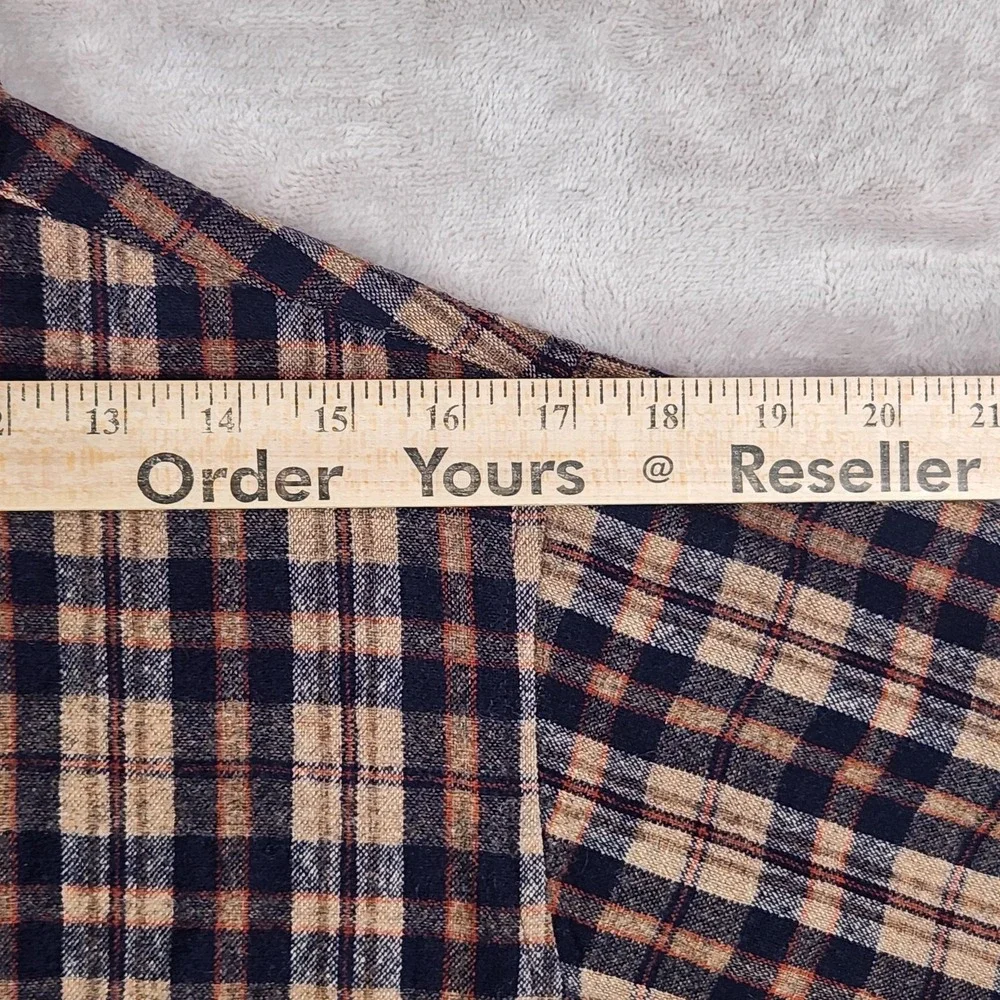 Vintage Pendleton Shirt Mens Medium Blue Plaid Wool Elbow Patch Made USA